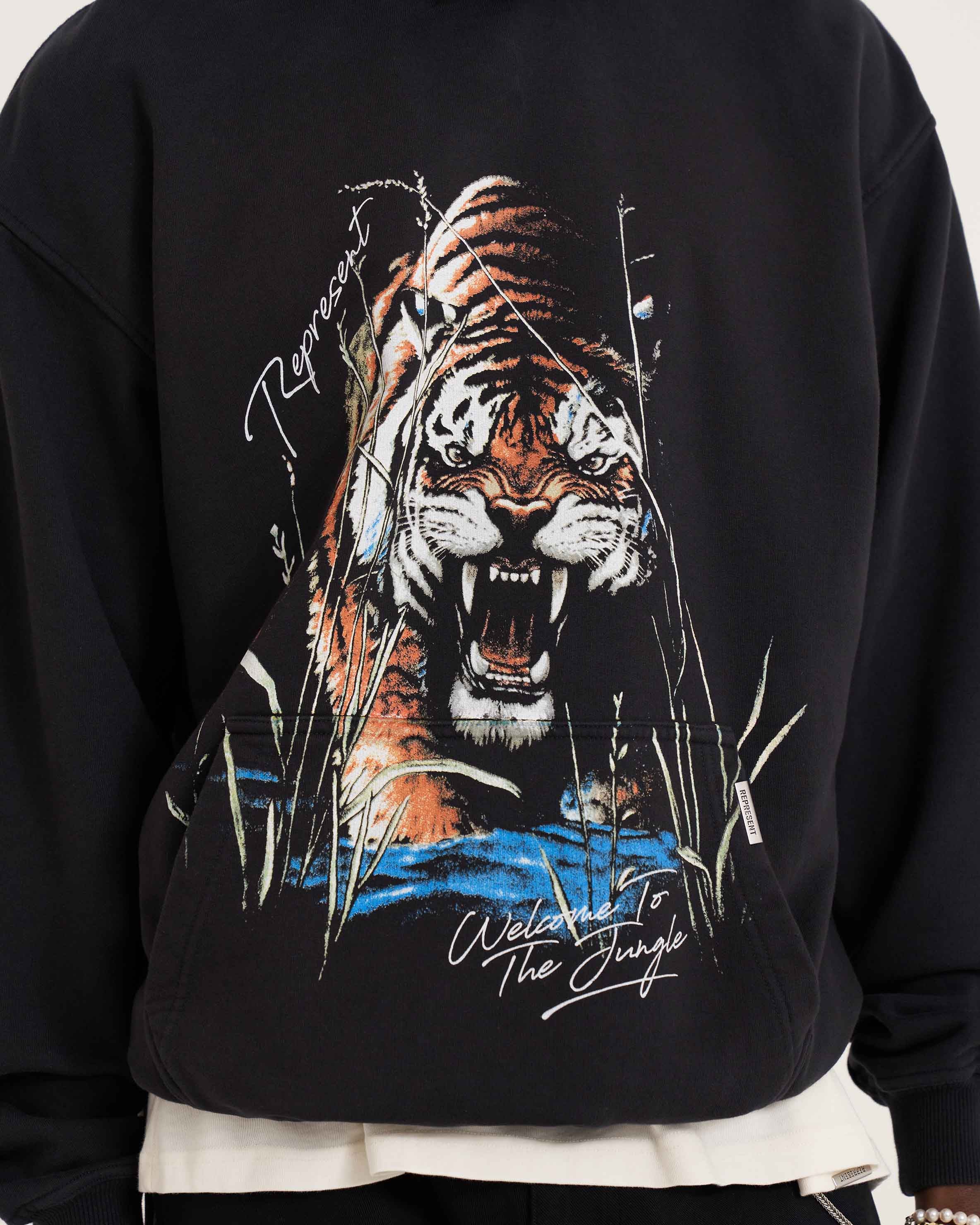 Welcome To The Jungle Hoodie - Off Black